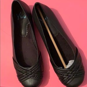 Black slip on shoes